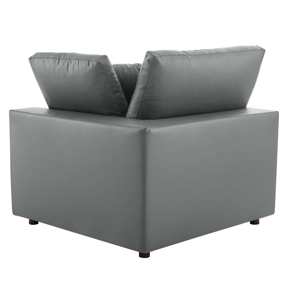 Modway Commix Down Filled Overstuffed Vegan Leather Corner Chair - EEI-4696 | Lounge Chairs | Modishstore - 3