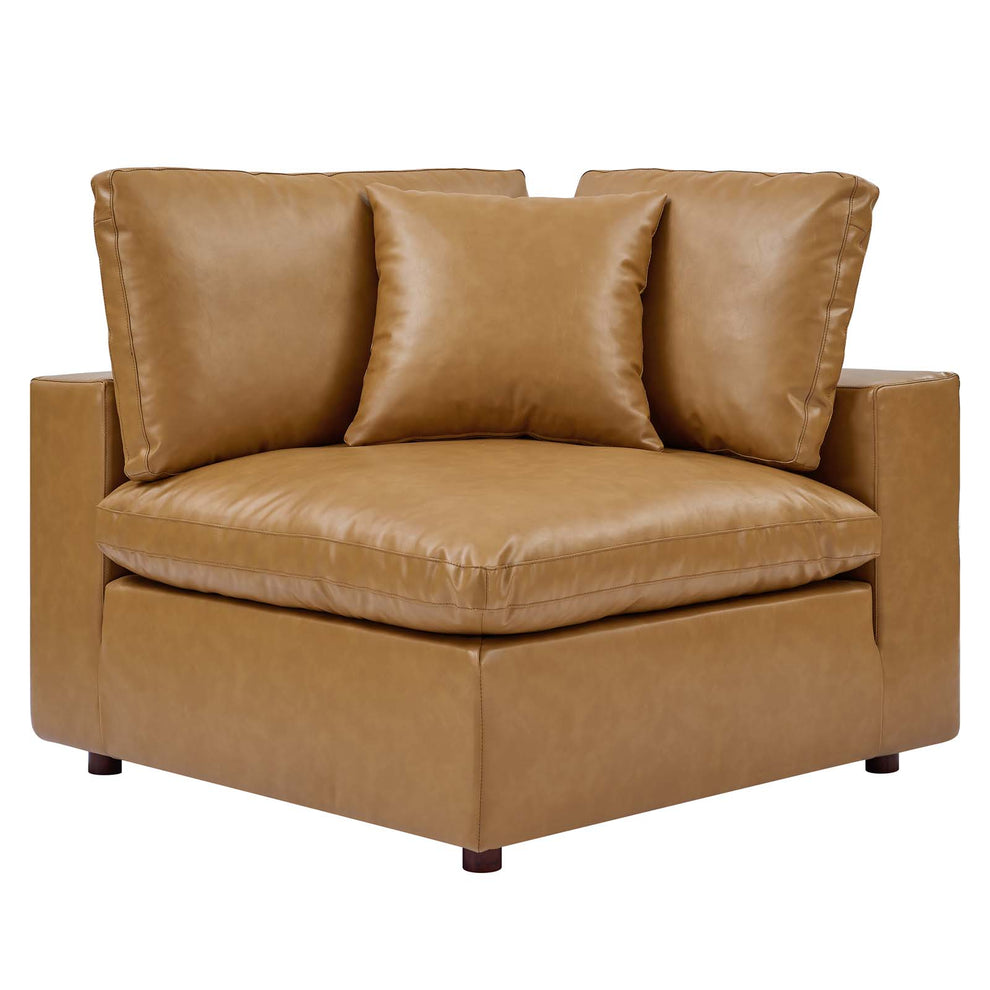 Modway Commix Down Filled Overstuffed Vegan Leather Corner Chair - EEI-4696 | Lounge Chairs | Modishstore - 4