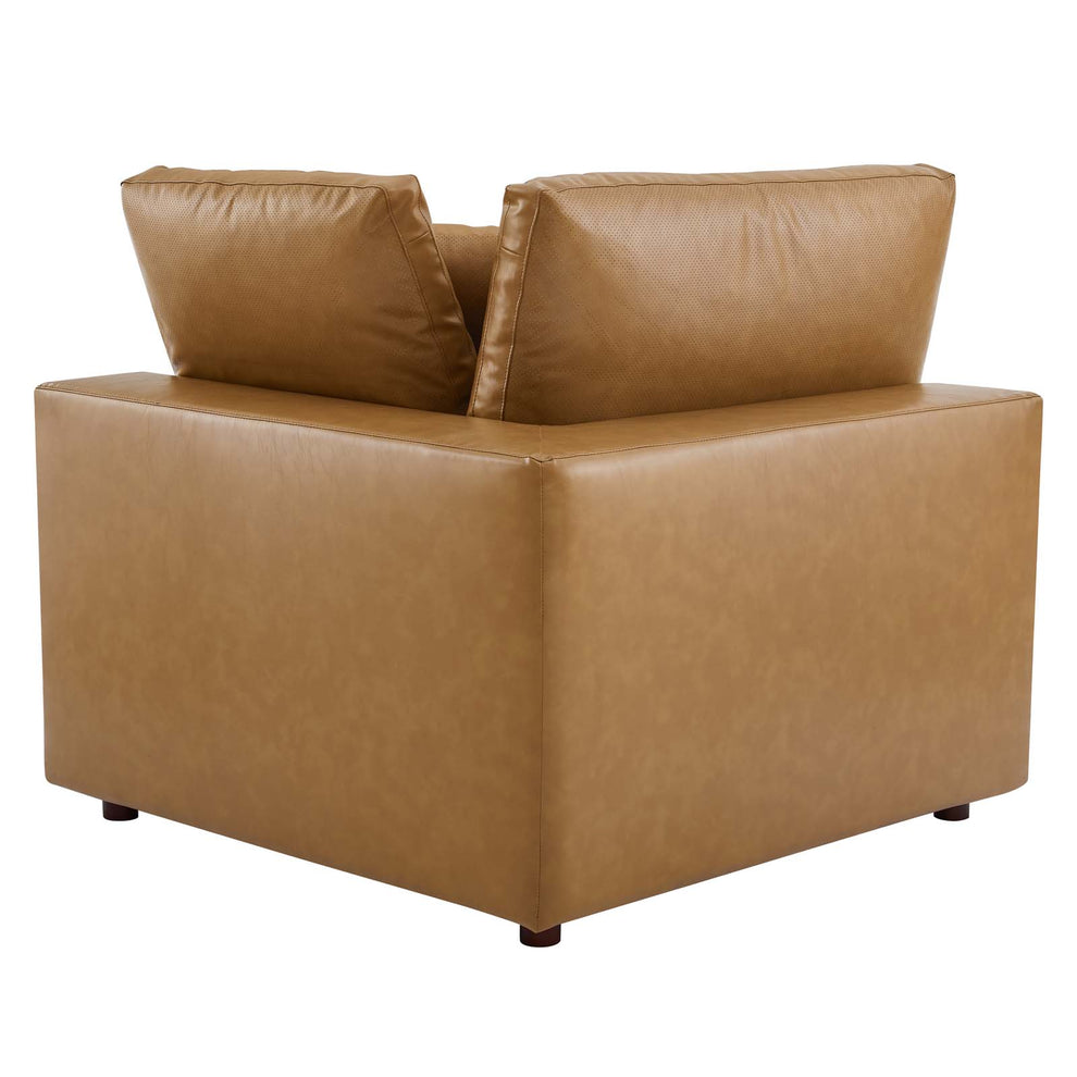 Modway Commix Down Filled Overstuffed Vegan Leather Corner Chair - EEI-4696 | Lounge Chairs | Modishstore - 6