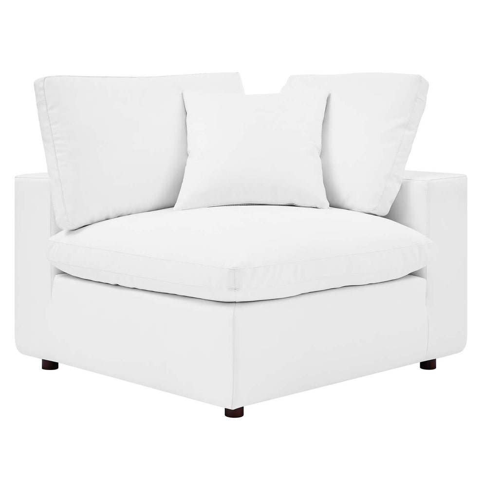 Modway Commix Down Filled Overstuffed Vegan Leather Corner Chair - EEI-4696 | Lounge Chairs | Modishstore - 7
