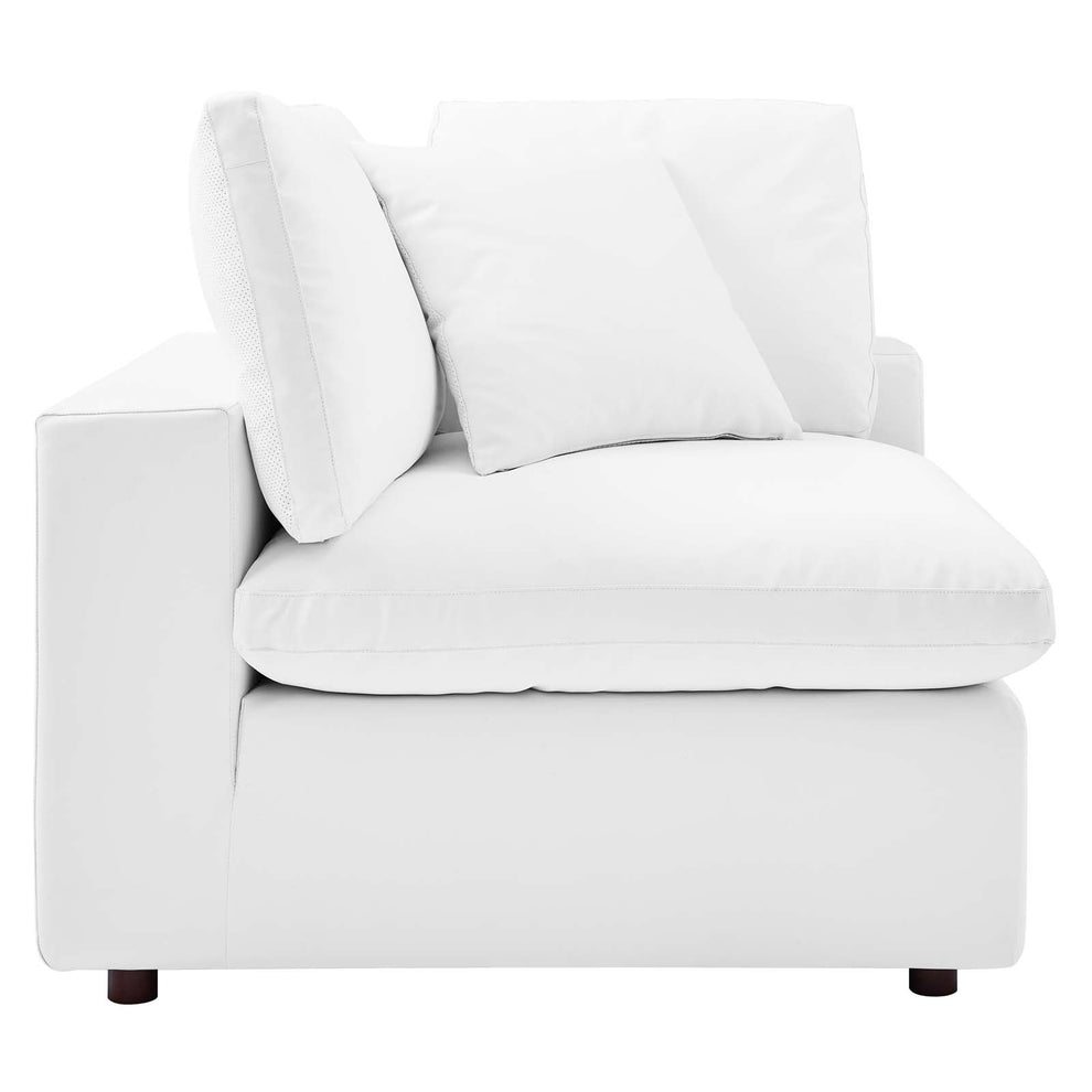 Modway Commix Down Filled Overstuffed Vegan Leather Corner Chair - EEI-4696 | Lounge Chairs | Modishstore - 8