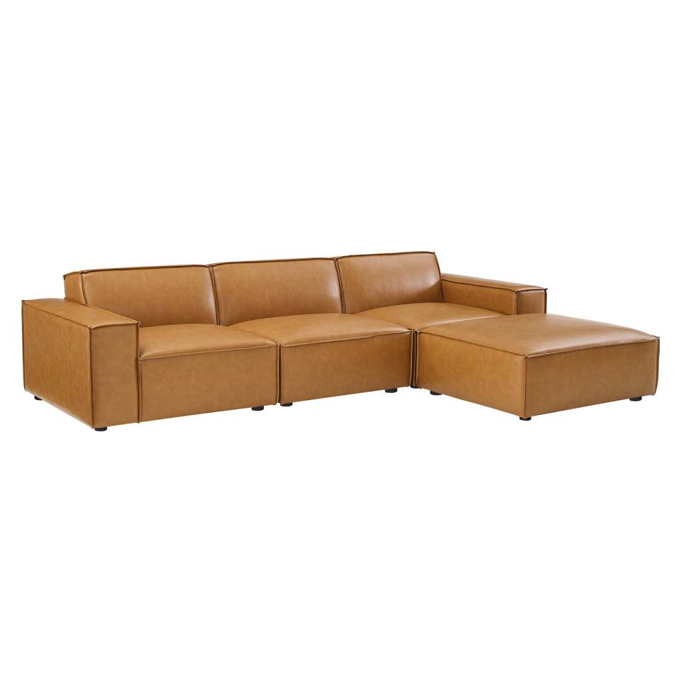 Modway Restore 4-Piece Vegan Leather Sectional Sofa - EEI-4709 | Sofa Set | Modishstore - 2