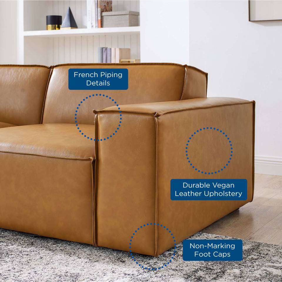 Modway Restore 4-Piece Vegan Leather Sectional Sofa - EEI-4709 | Sofa Set | Modishstore - 8