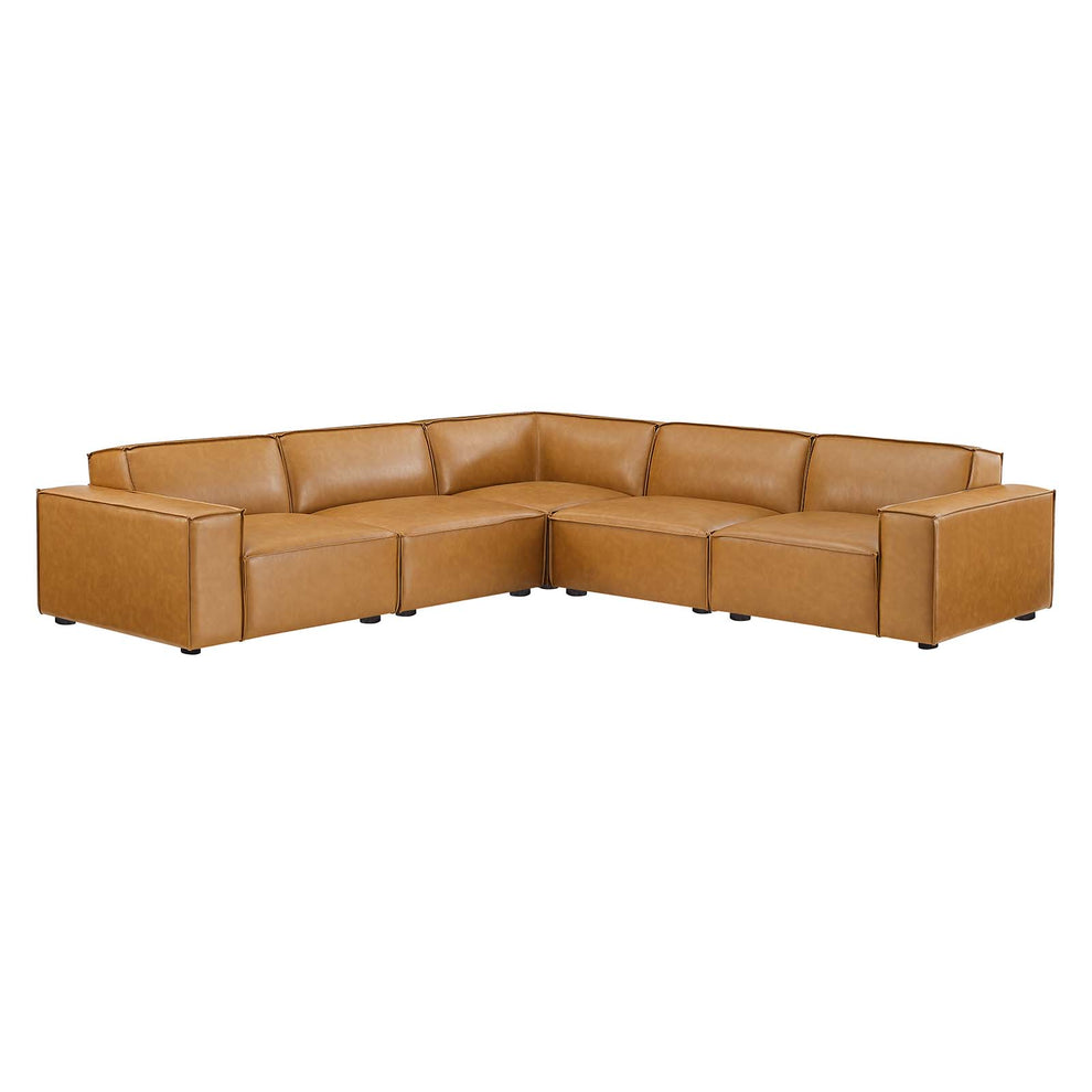 Restore 5-Piece Vegan Leather Sectional Sofa By Modway - EEI-4712 | Sectional | Modishstore - 2