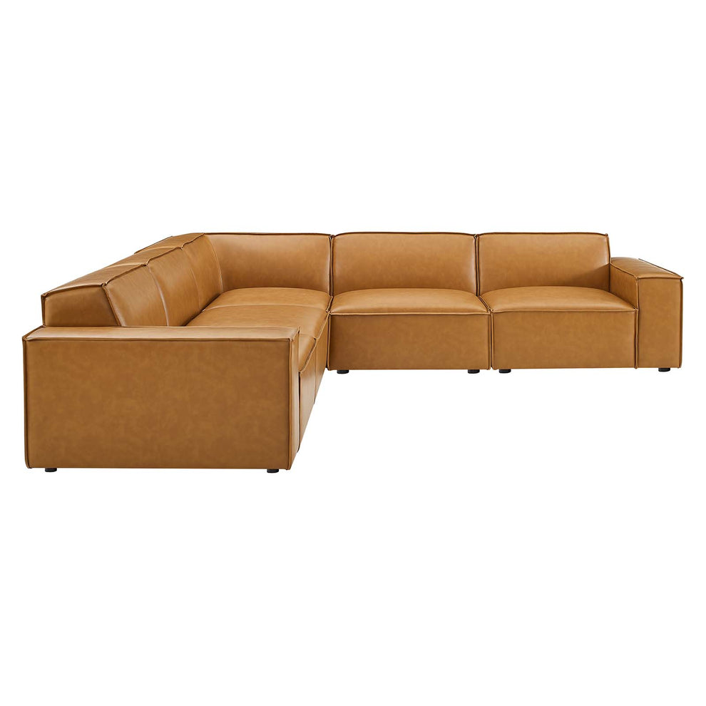Restore 5-Piece Vegan Leather Sectional Sofa By Modway - EEI-4712 | Sectional | Modishstore - 3