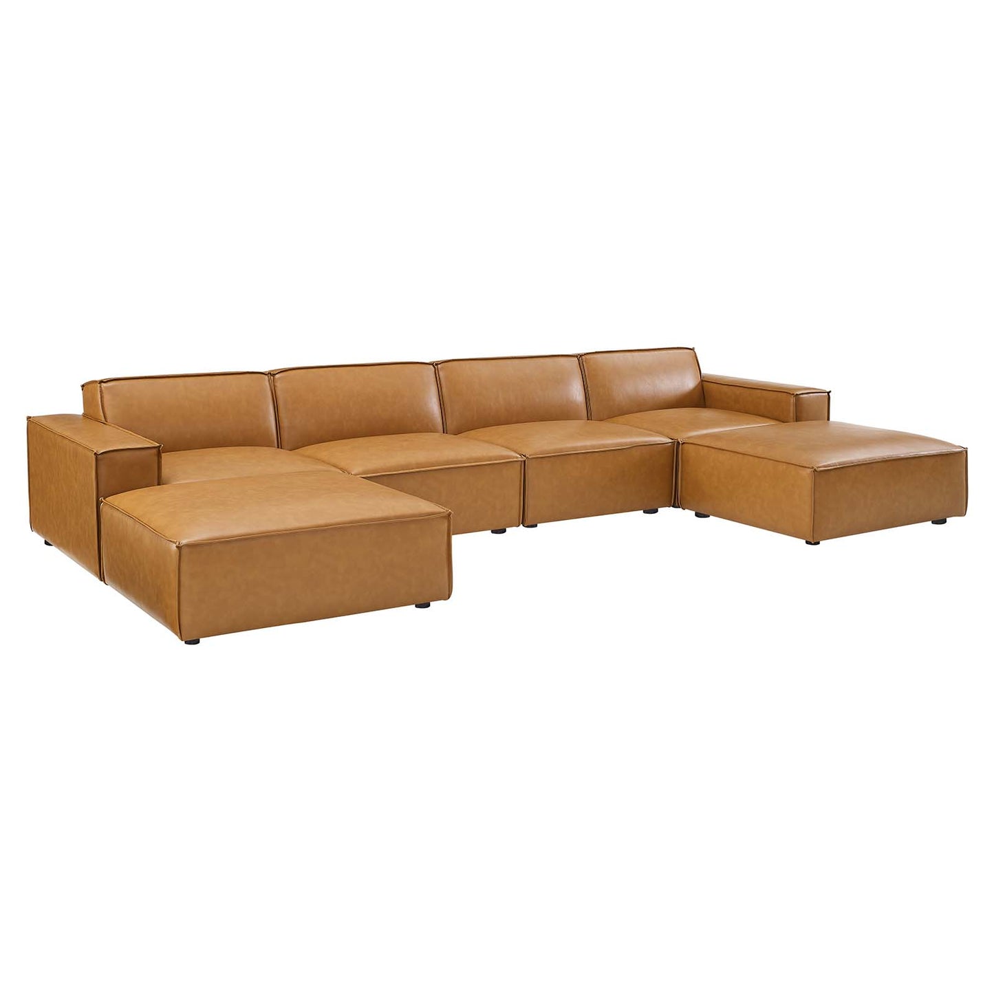 Restore 6-Piece Vegan Leather Sectional Sofa By Modway - EEI-4713 | Sofa Set | Modishstore - 2