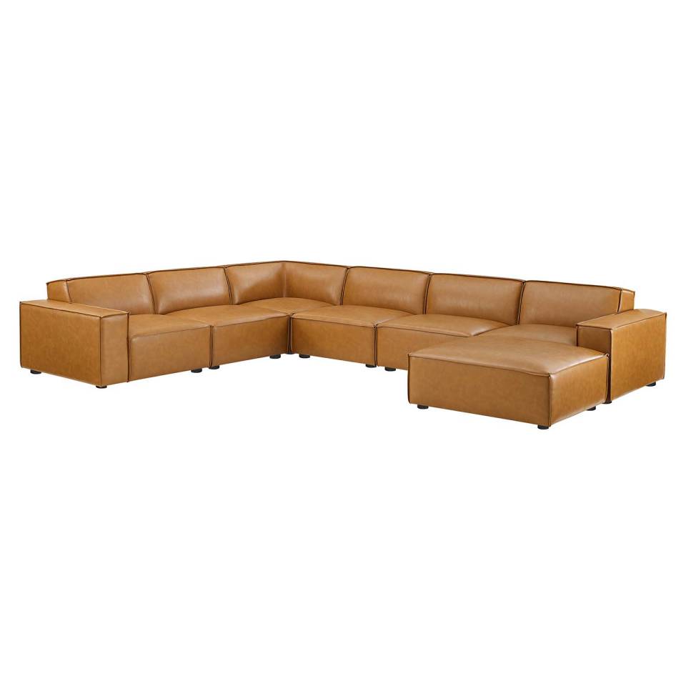 Modway Restore 7-Piece Vegan Leather Sectional Sofa | Sofas | Modishstore-3