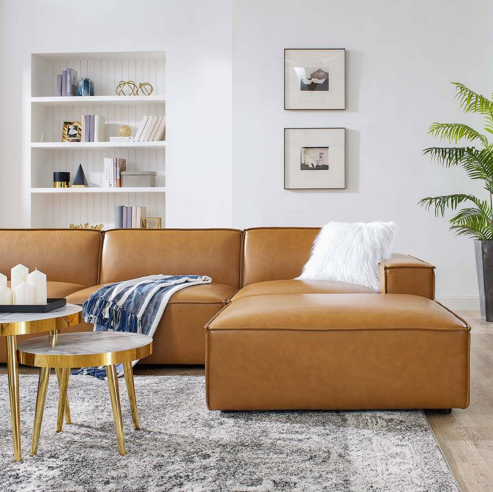 Modway Restore 7-Piece Vegan Leather Sectional Sofa - EEI-4716 | Sofa Set | Modishstore - 2