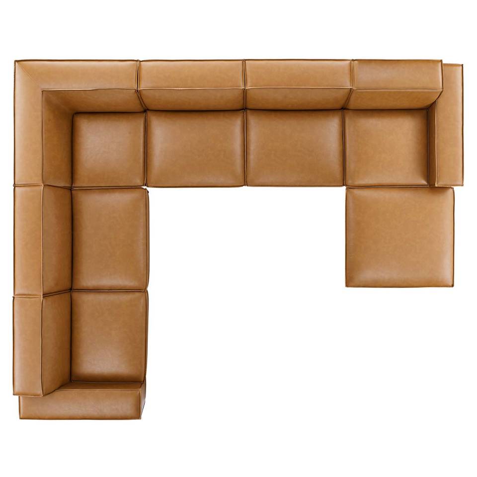 Modway Restore 7-Piece Vegan Leather Sectional Sofa - EEI-4716 | Sofa Set | Modishstore - 4