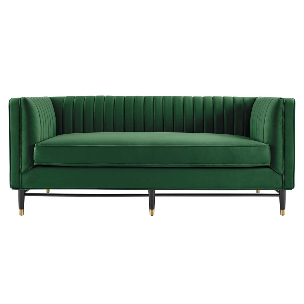Devote Channel Tufted Performance Velvet Loveseat By Modway - EEI-4718 | Loveseats | Modishstore - 6