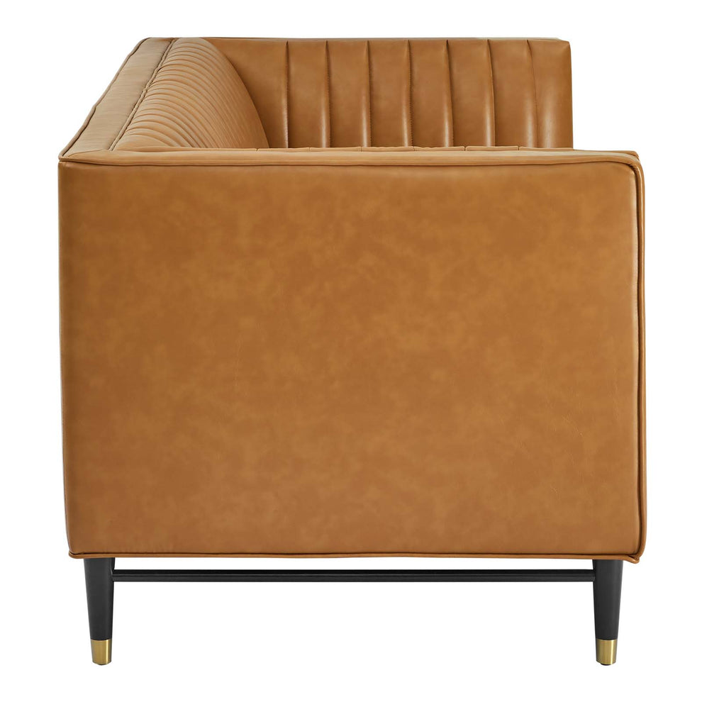 Modway Devote Channel Tufted Vegan Leather Loveseat - EEI-4719 | Loveseats | Modishstore - 3