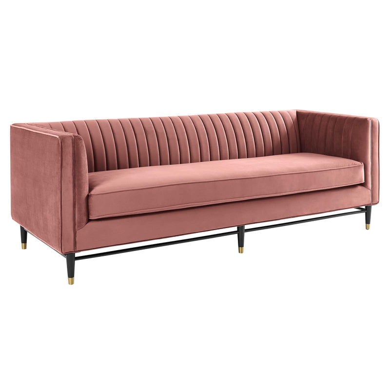 Modway Devote Channel Tufted Performance Velvet Sofa - EEI-4720 | Sofas | Modishstore - 6