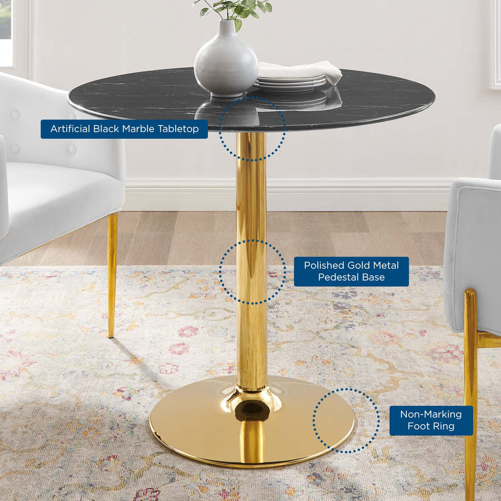 Modway Verne 35" Artificial Marble Dining Table - EEI-4747 | Dining Tables | Modishstore - 5