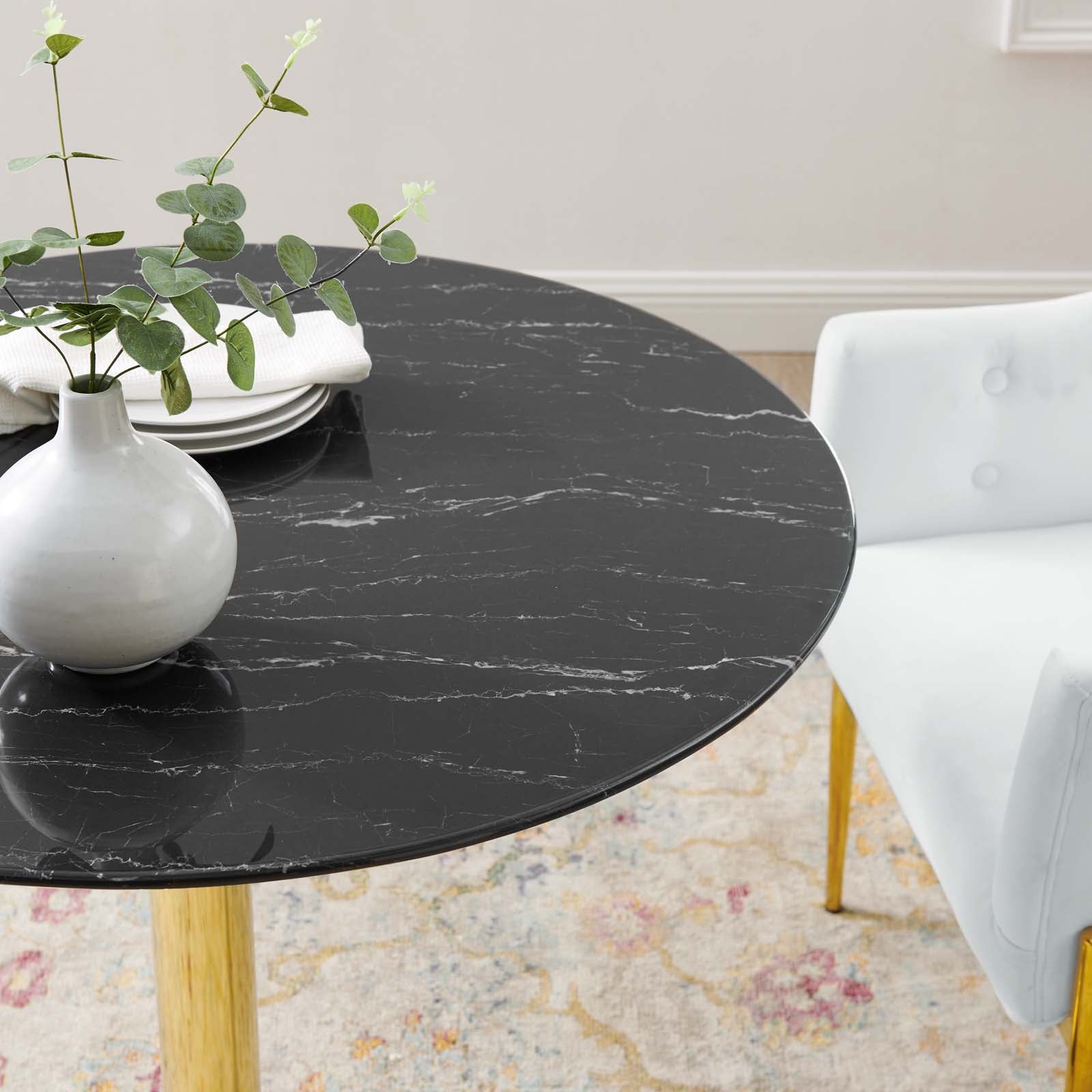 Modway Verne 35" Artificial Marble Dining Table - EEI-4747 | Dining Tables | Modishstore - 6