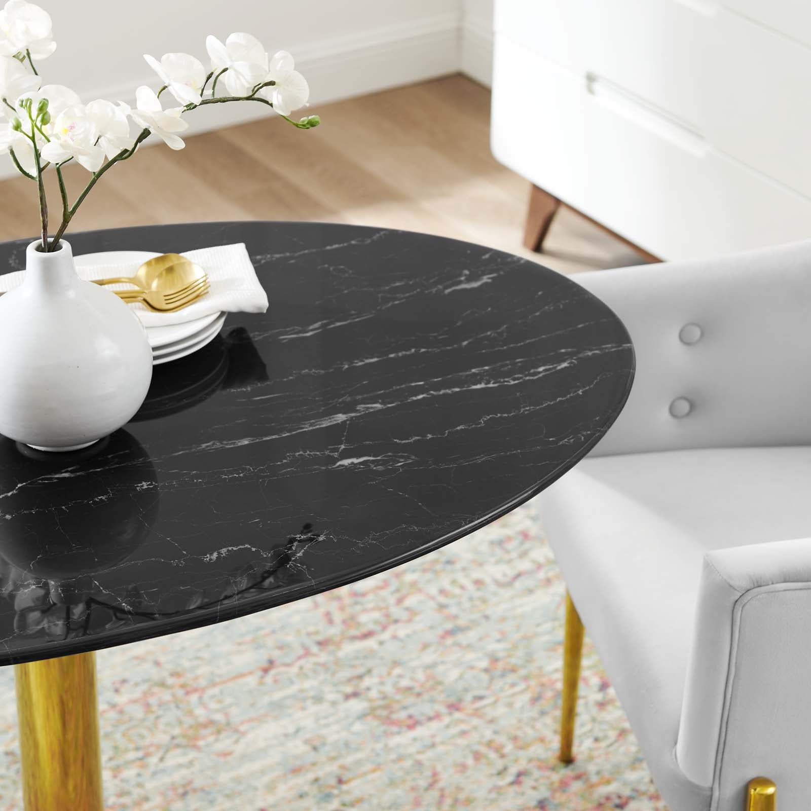 Modway Verne 42" Artificial Marble Dining Table - EEI-4758 | Dining Tables | Modishstore - 5