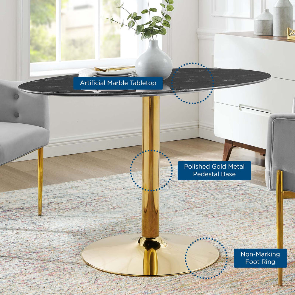 Modway Verne 48" Artificial Marble Dining Table - EEI-4759 | Dining Tables | Modishstore - 4