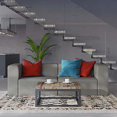 Mingle Vegan Leather 2-Piece Sectional Sofa Loveseat By Modway - EEI-4788