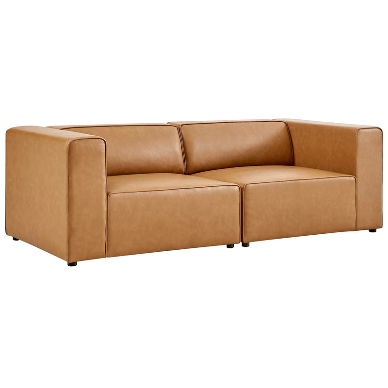 Mingle Vegan Leather 2-Piece Sectional Sofa Loveseat By Modway | Sofas | Modishstore-7