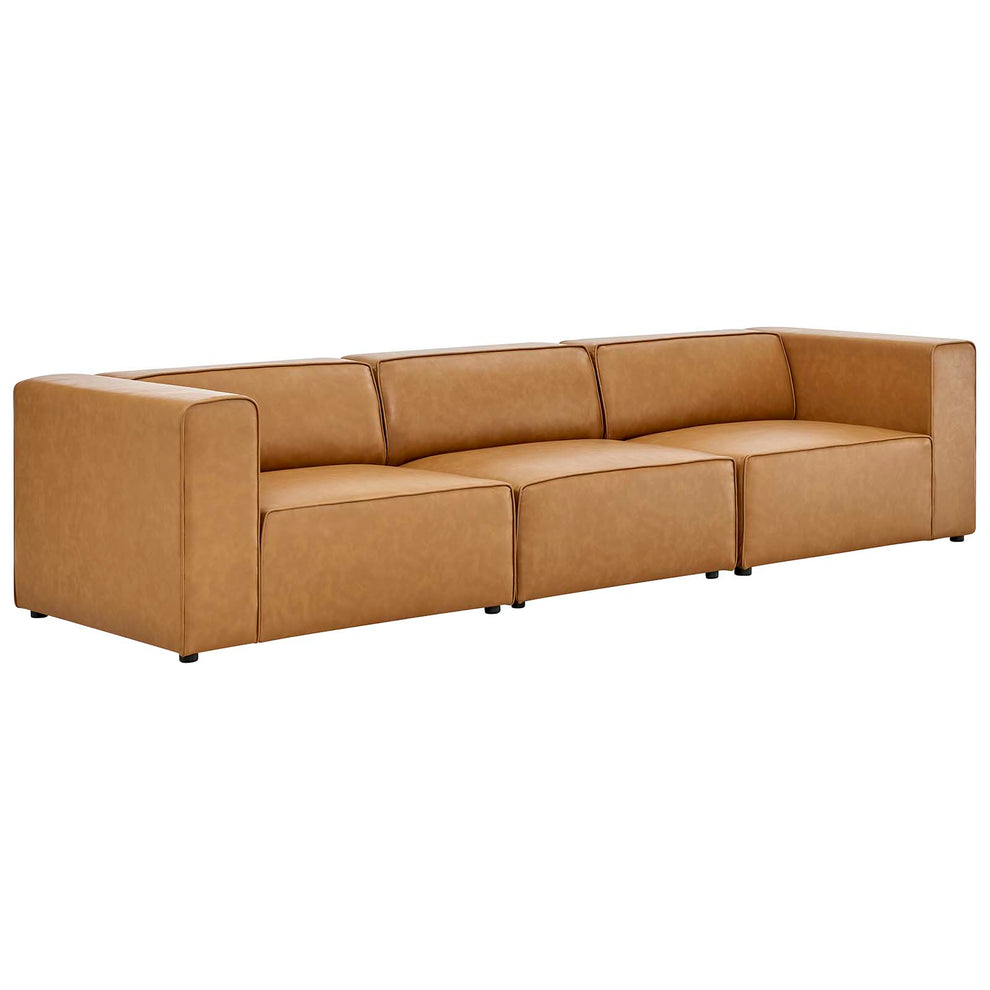 Mingle Vegan Leather 3-Piece Sectional Sofa By Modway - EEI-4789 | Sofa Set | Modishstore - 2
