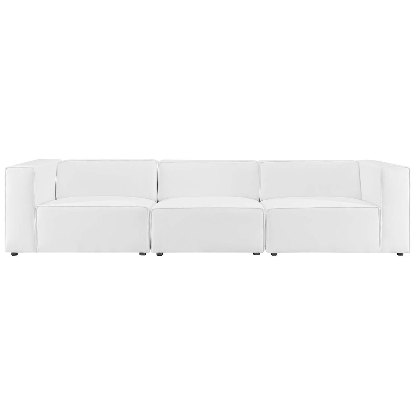 Mingle Vegan Leather 3-Piece Sectional Sofa By Modway | Sofas | Modishstore-8