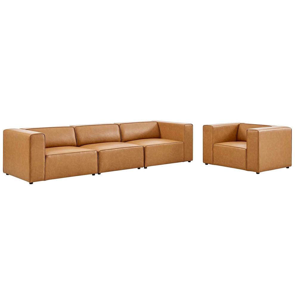 Mingle Vegan Leather Sofa and Armchair Set By Modway - EEI-4791 | Sofa Set | Modishstore - 2