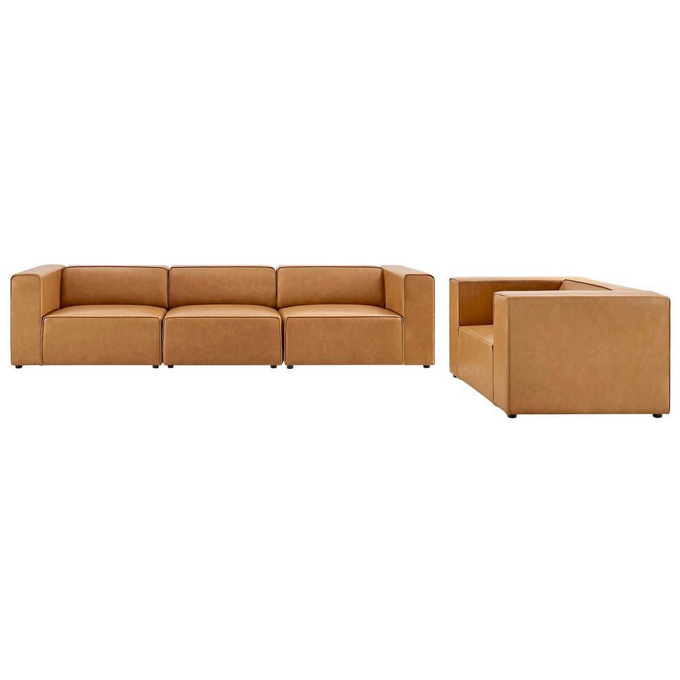 Mingle Vegan Leather Sofa and Armchair Set By Modway - EEI-4791 | Sofa Set | Modishstore - 3