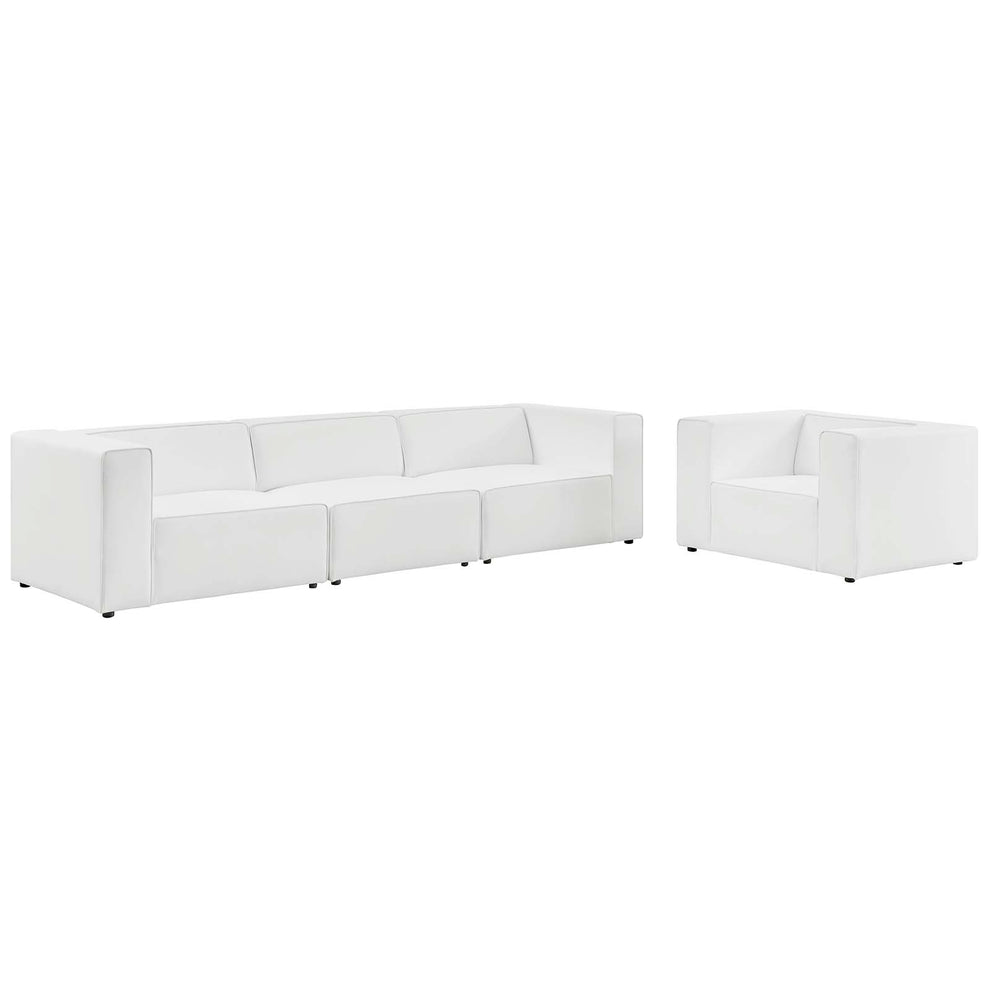 Mingle Vegan Leather Sofa and Armchair Set By Modway - EEI-4791 | Sofa Set | Modishstore - 7