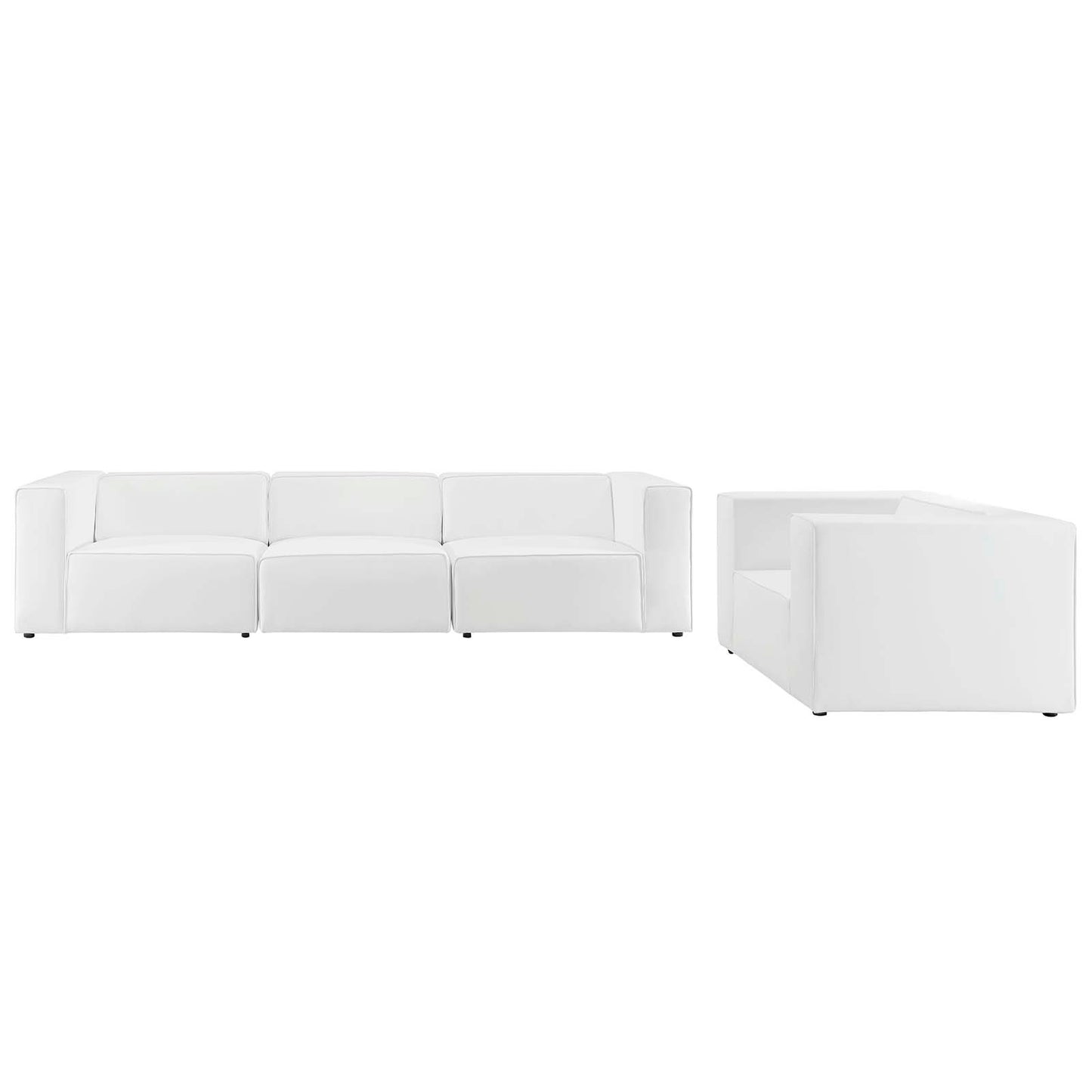 Mingle Vegan Leather Sofa and Armchair Set By Modway | Sofas | Modishstore-8