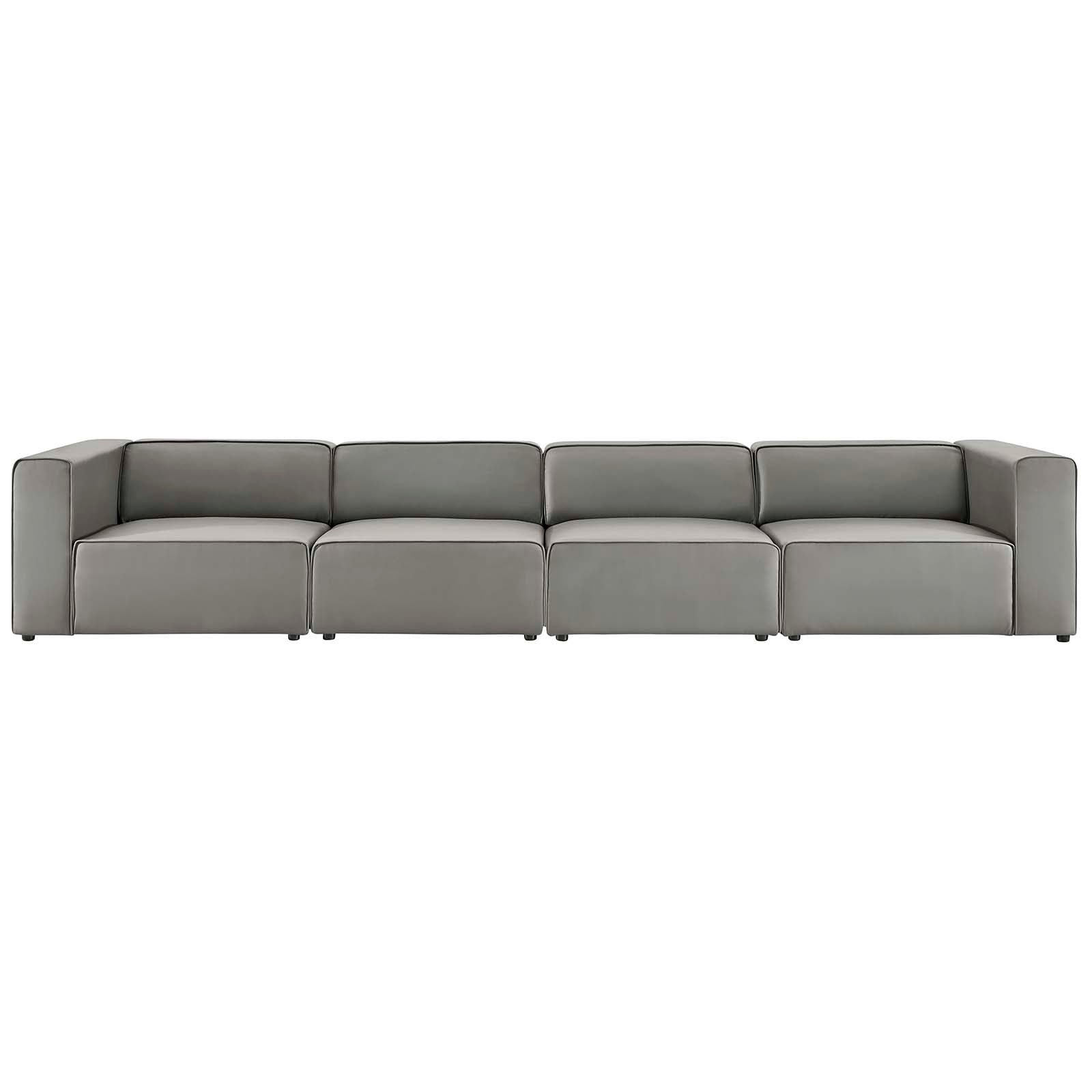 Modway Mingle Vegan Leather 4-Piece Sectional Sofa | Sofas | Modishstore-6