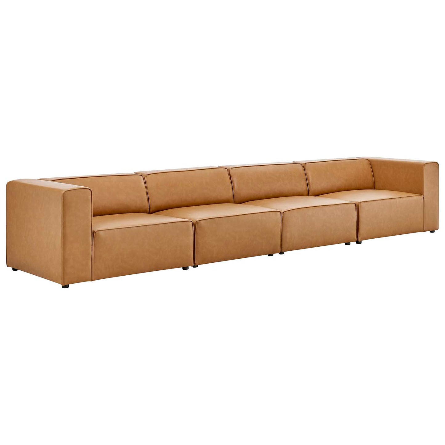 Modway Mingle Vegan Leather 4-Piece Sectional Sofa | Sofas | Modishstore-10