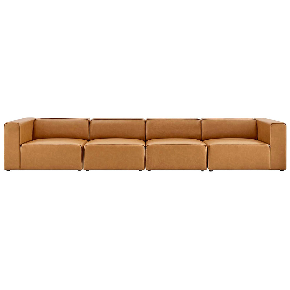 Modway Mingle Vegan Leather 4-Piece Sectional Sofa - EEI-4793 | Sofa Set | Modishstore - 11
