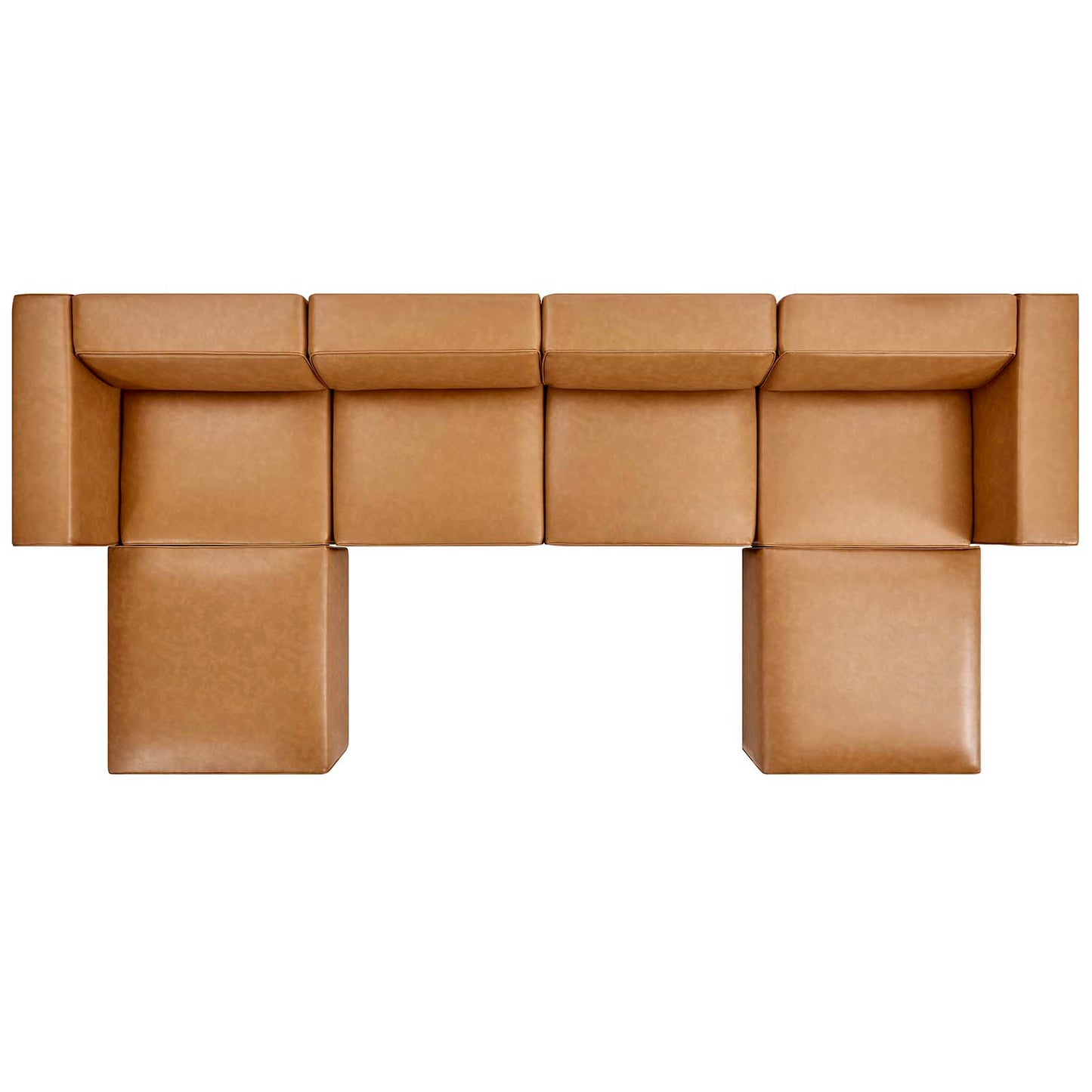 Modway Mingle Vegan Leather 4-Piece Sofa and 2 Ottomans Set | Sofas | Modishstore-10