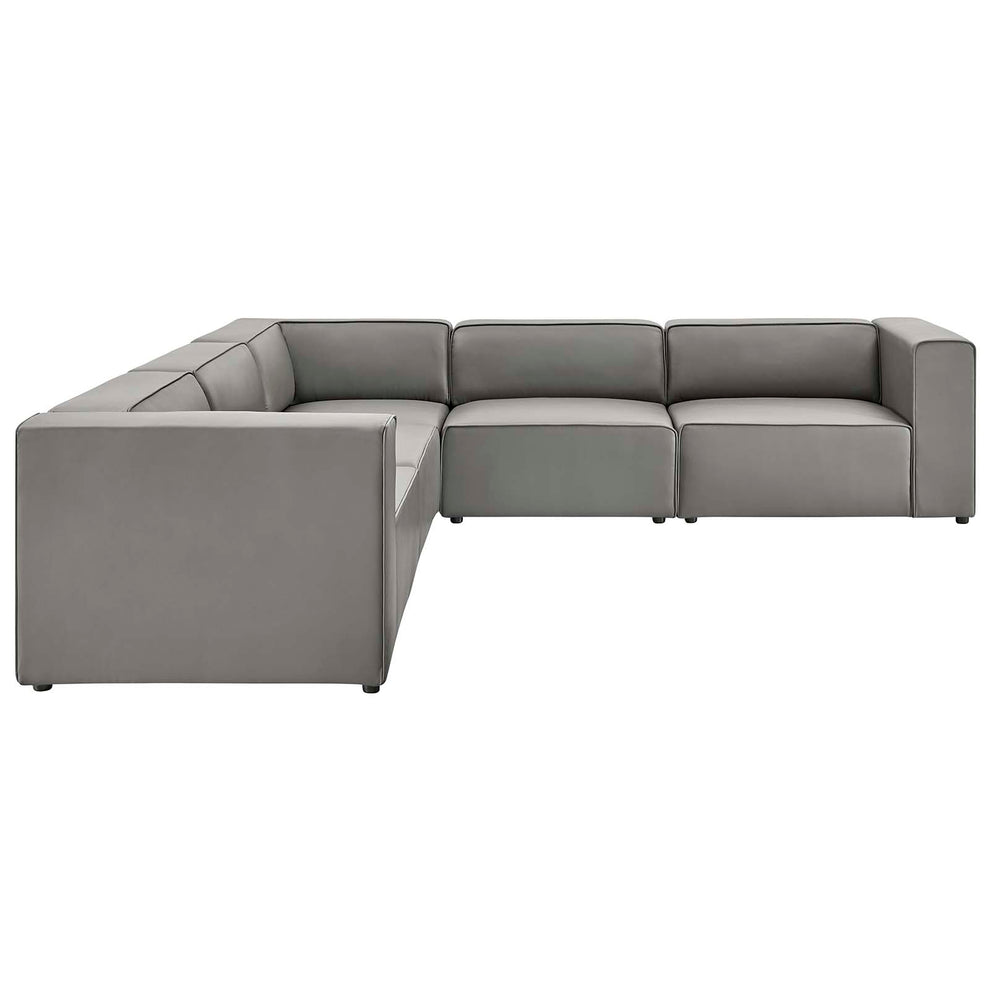 Modway Mingle Vegan Leather 5-Piece Sectional Sofa - EEI-4795 | Sofa Set | Modishstore - 6