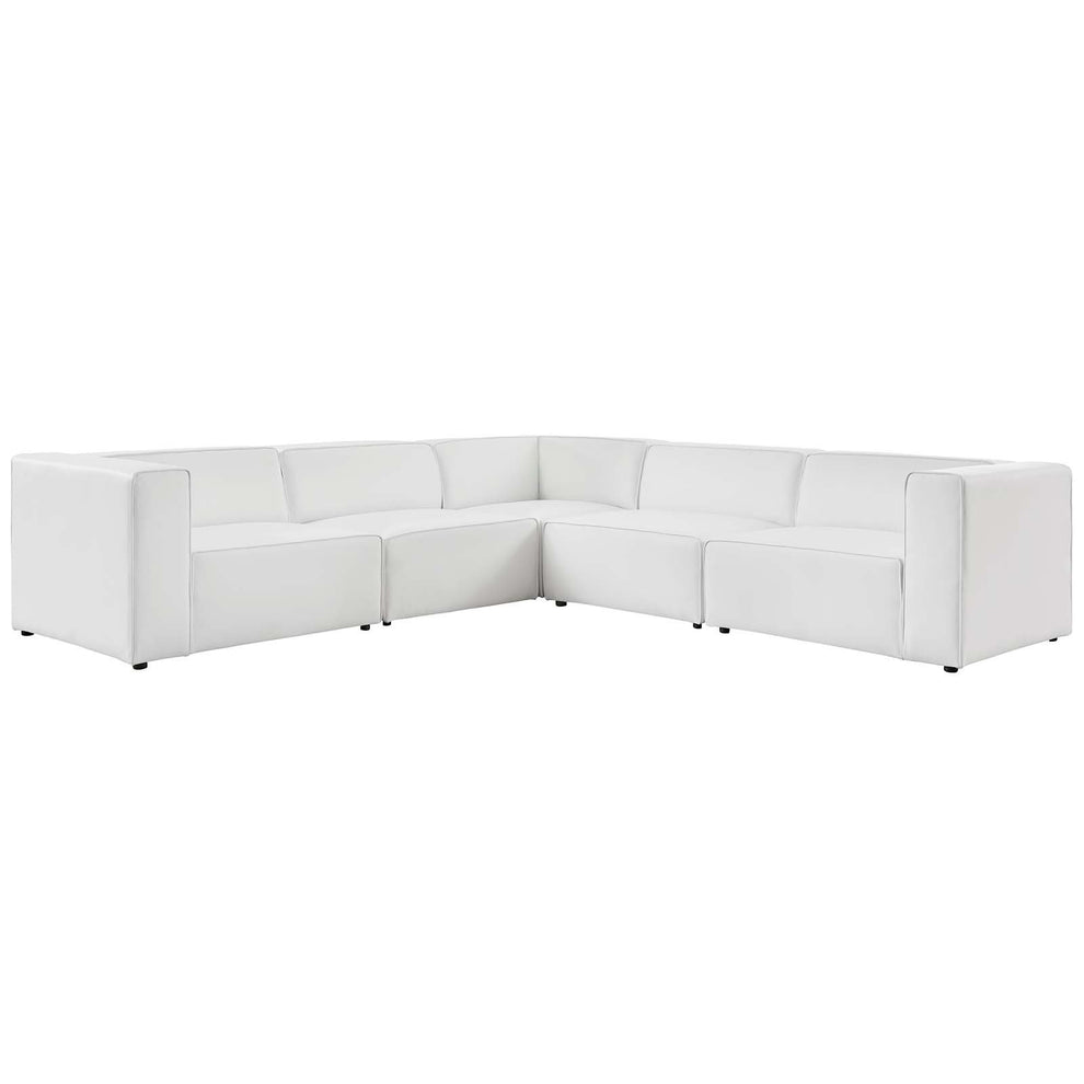 Modway Mingle Vegan Leather 5-Piece Sectional Sofa - EEI-4795 | Sofa Set | Modishstore - 2