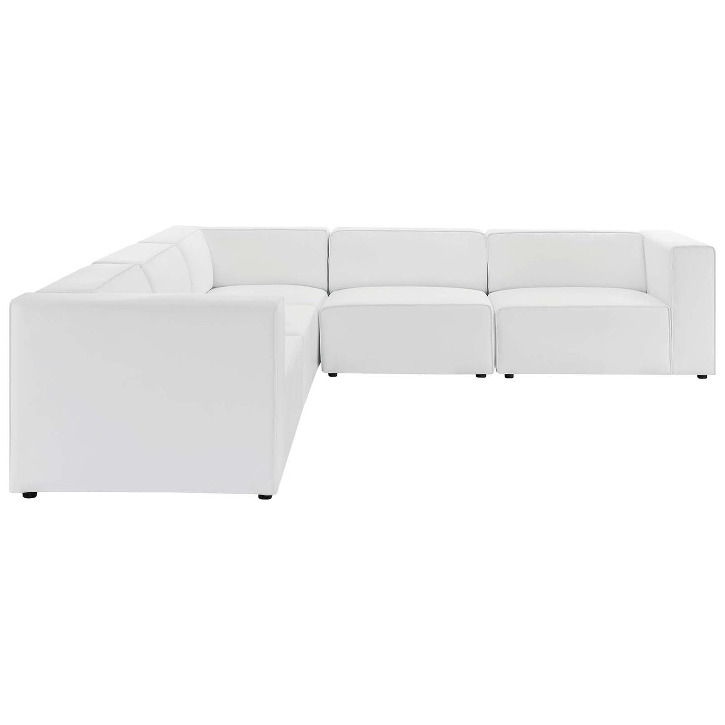 Modway Mingle Vegan Leather 5-Piece Sectional Sofa | Sofas | Modishstore-3