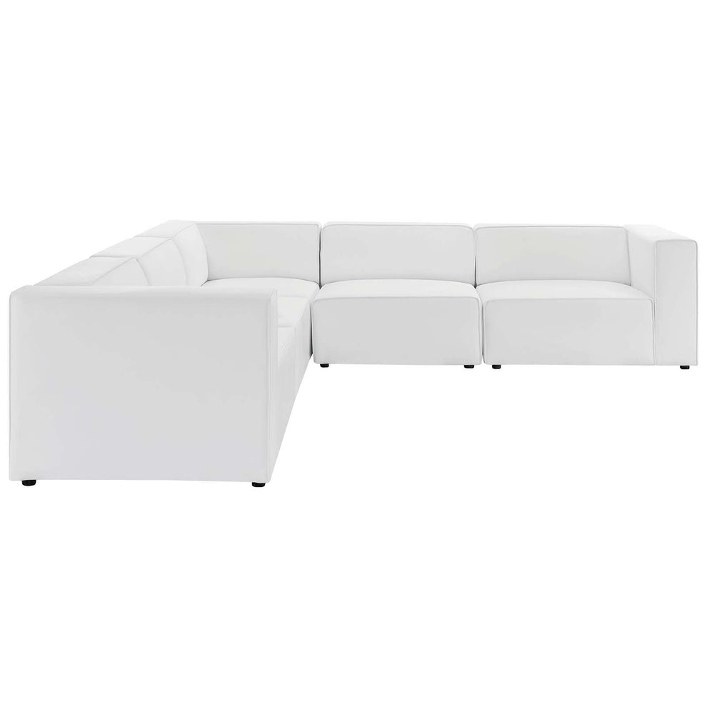 Modway Mingle Vegan Leather 5-Piece Sectional Sofa - EEI-4795 | Sofa Set | Modishstore - 3