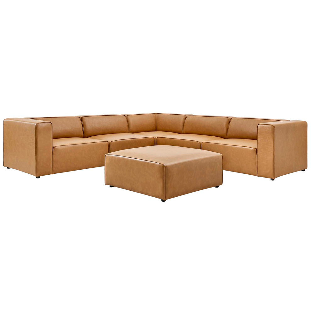 Modway Mingle Vegan Leather 7-Piece Furniture Set - EEI-4796 | Sofa Set | Modishstore - 8