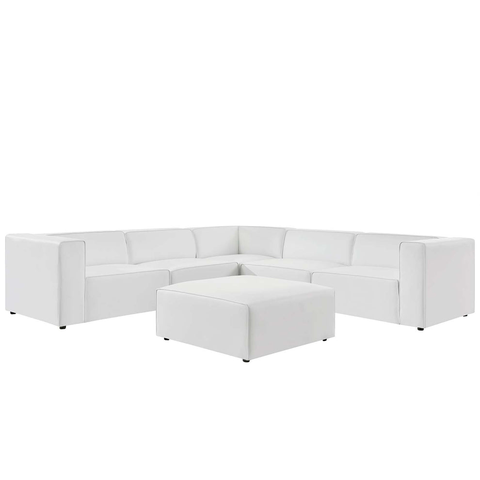 Modway Mingle Vegan Leather 7-Piece Furniture Set - EEI-4796 | Sofa Set | Modishstore - 2