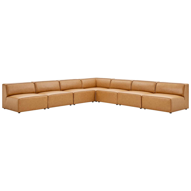 New Modway Mingle Vegan Leather 7-Piece Sectional Sofa | Sofas | Modishstore-9