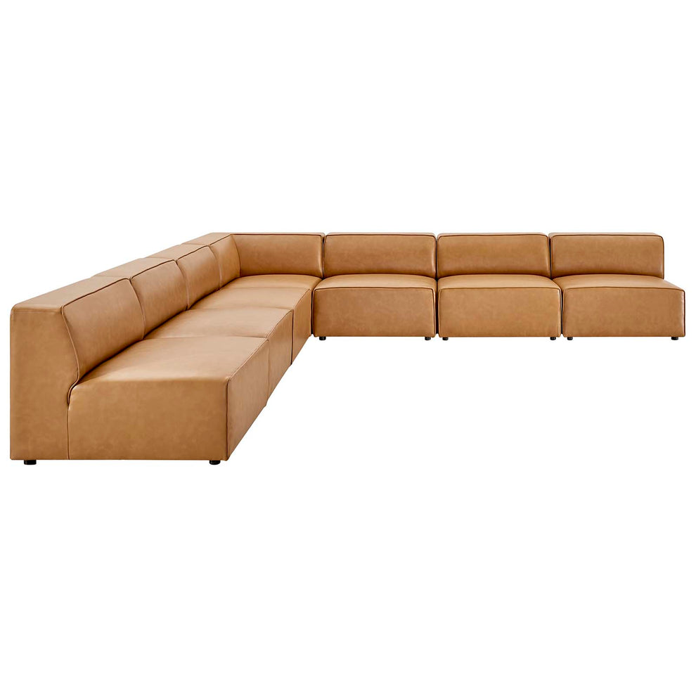 New Modway Mingle Vegan Leather 7-Piece Sectional Sofa - EEI-4797 | Sofa Set | Modishstore - 13