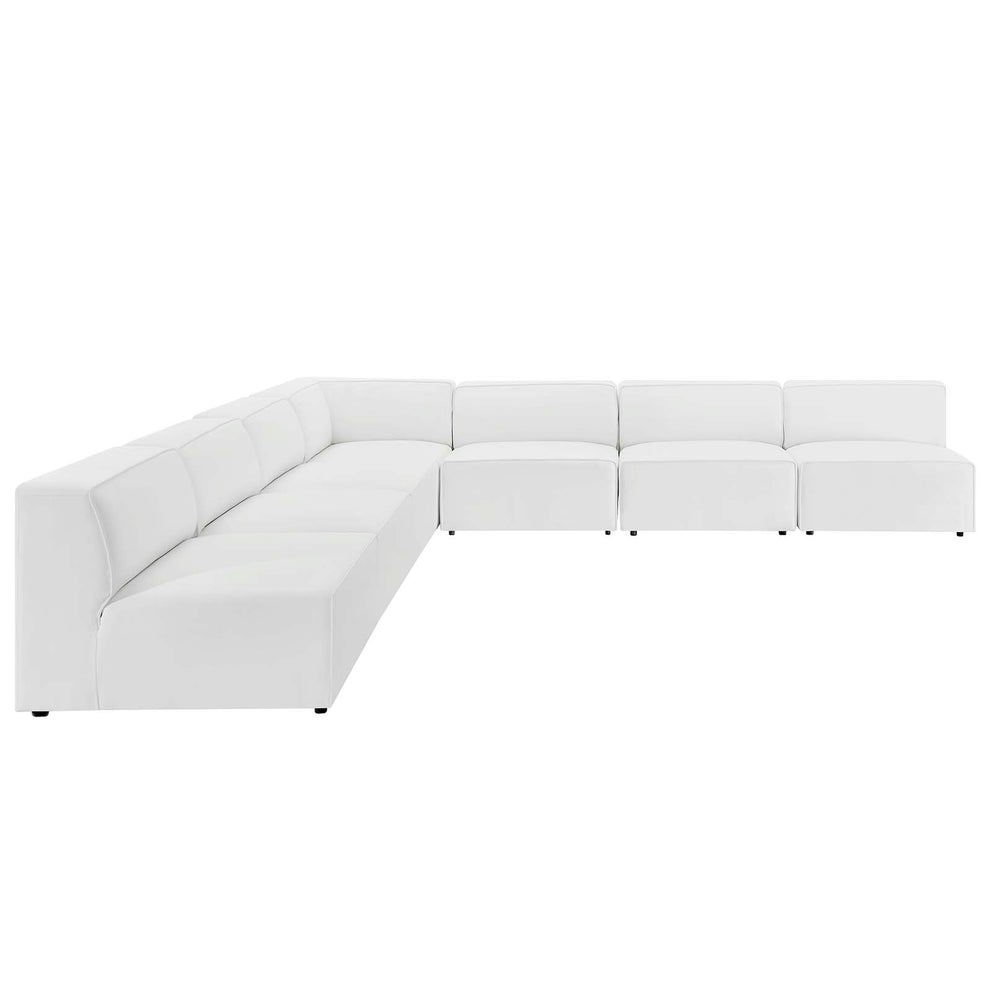 New Modway Mingle Vegan Leather 7-Piece Sectional Sofa - EEI-4797 | Sofa Set | Modishstore - 16