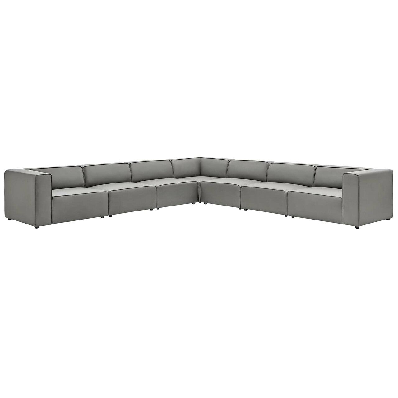 Modway Mingle Vegan Leather 7-Piece Sectional Sofa | Sofas | Modishstore-15