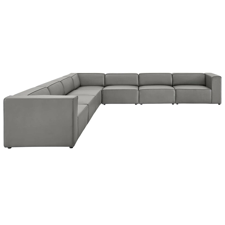 Modway Mingle Vegan Leather 7-Piece Sectional Sofa | Sofas | Modishstore-16