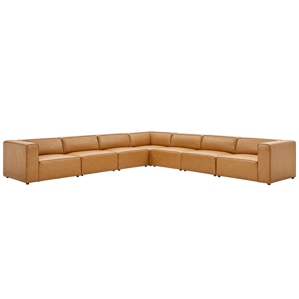 Modway Mingle Vegan Leather 7-Piece Sectional Sofa - EEI-4798 | Sofa Set | Modishstore - 2