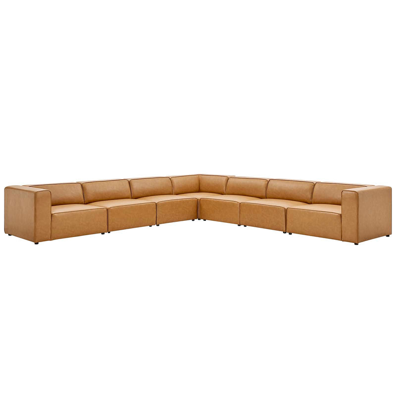 Modway Mingle Vegan Leather 7-Piece Sectional Sofa | Sofas | Modishstore-2