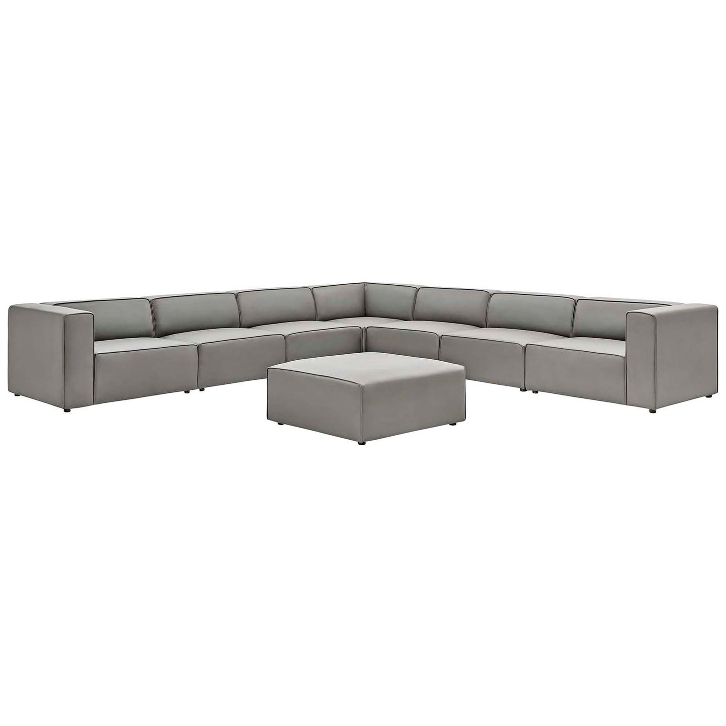 Modway Mingle Vegan Leather 8-Piece Sectional Sofa Set | Sofas | Modishstore-5