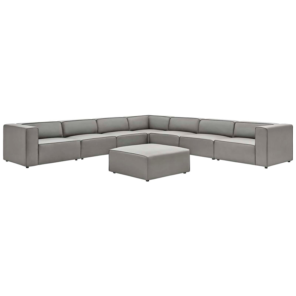 Modway Mingle Vegan Leather 8-Piece Sectional Sofa Set - EEI-4799 | Sofa Set | Modishstore - 5