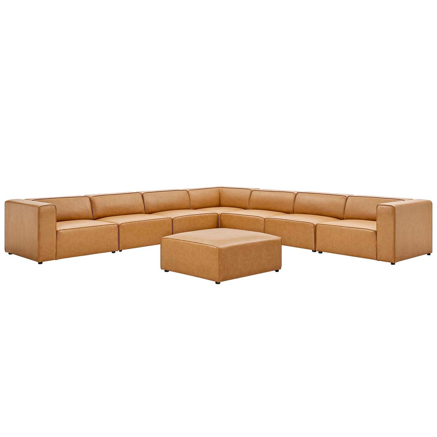 Modway Mingle Vegan Leather 8-Piece Sectional Sofa Set | Sofas | Modishstore-8