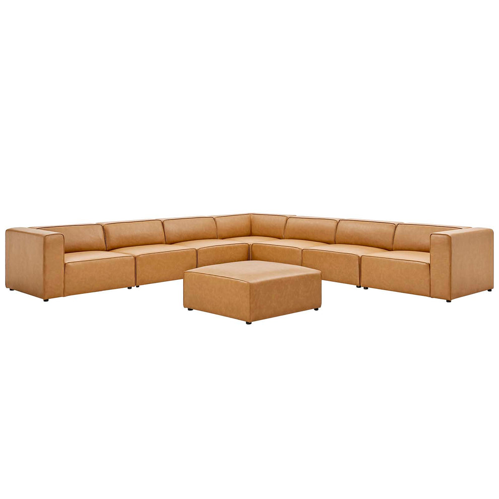 Modway Mingle Vegan Leather 8-Piece Sectional Sofa Set - EEI-4799 | Sofa Set | Modishstore - 8