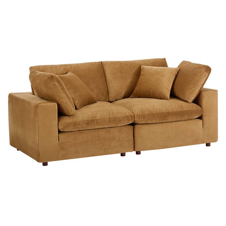 Modway Commix Down Filled Overstuffed Performance Velvet Loveseat - EEI-4816 | Loveseats | Modishstore - 2
